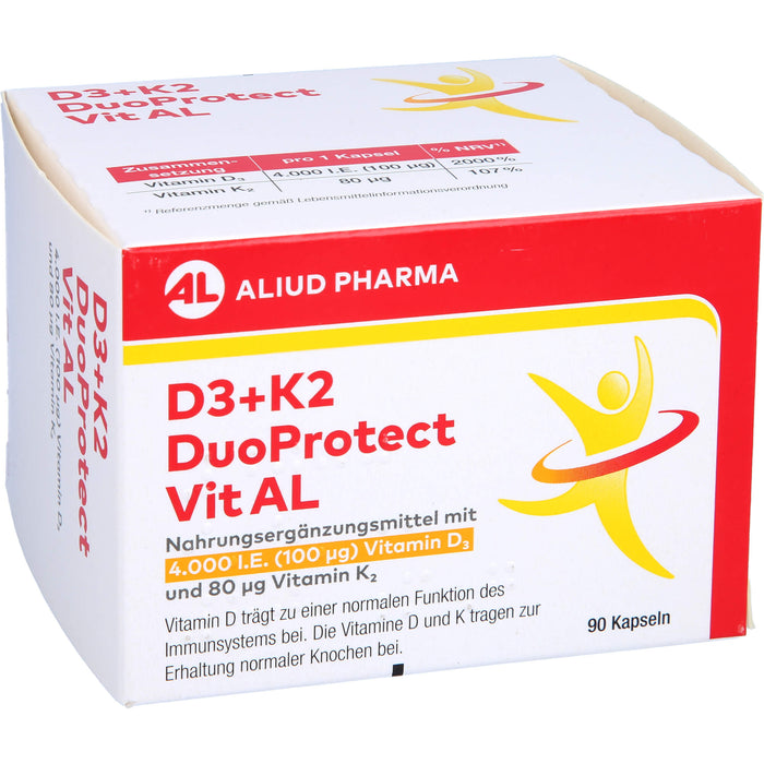 D3+K2 DuoProtect Vit AL 4000 I.E./80 ug Kapseln, 90 St KAP