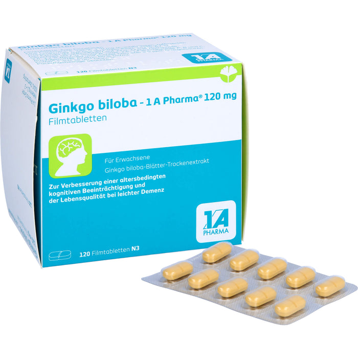 Ginkgo biloba - 1 A Pharma 120 mg Filmtabletten, 120 St FTA