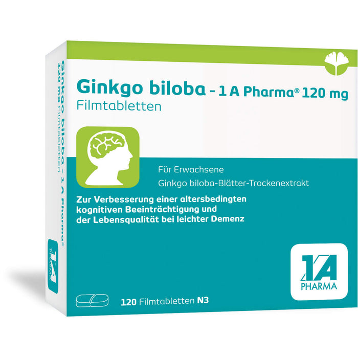 Ginkgo biloba - 1 A Pharma 120 mg Filmtabletten, 120 St FTA