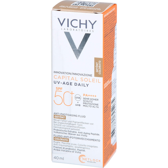 VICHY Capital Soleil UV-Age daily LSF 50+ leichte Sonnencreme mit Tönung, 40 ml Crème