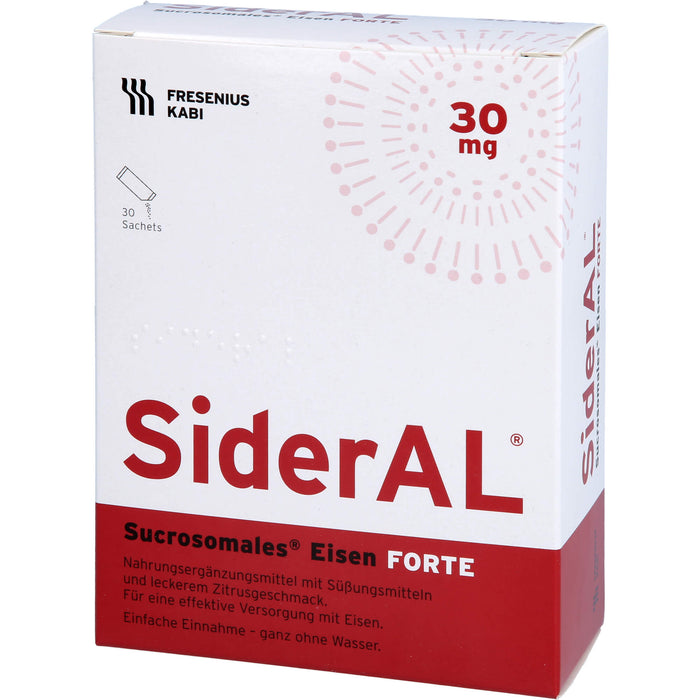 SiderAL Eisen FORTE 30mg Zitrusfrucht Sachets, 30 St GRA