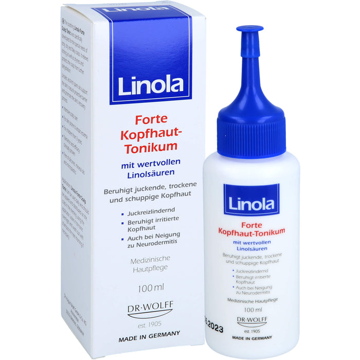 Linola Forte Kopfhaut-Tonikum beruhigt juckende, trockene und schuppige Kopfhaut, 100 ml Lösung