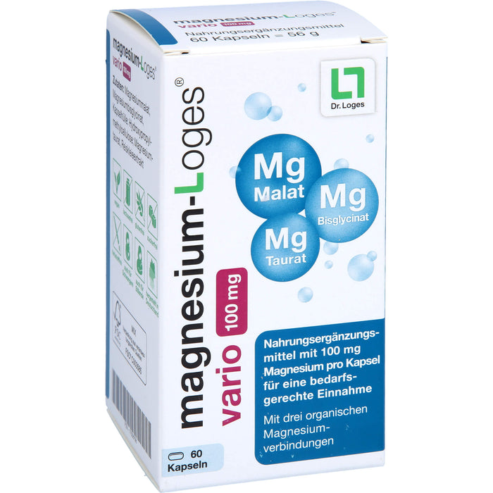 Magnesium-Loges vario 100 mg Kapseln, 60 pc Capsules