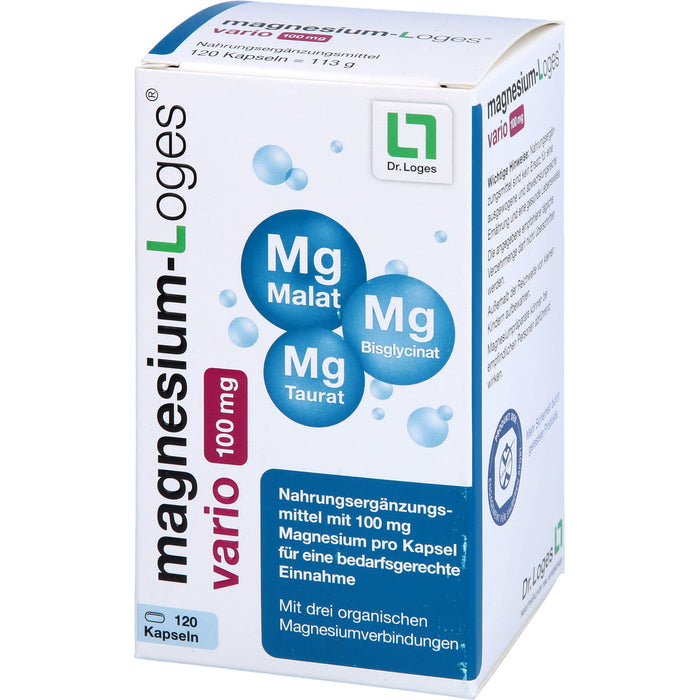 Magnesium-Loges vario 100 mg Kapseln, 120 pc Capsules