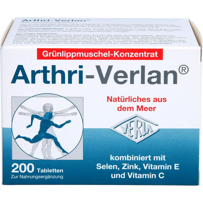 Arthri-Verlan Grünlippmuschel-Konzentrat Tabletten, 200 St. Tabletten