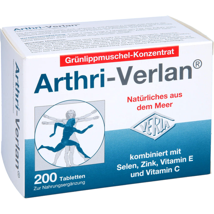 Arthri-Verlan Grünlippmuschel-Konzentrat Tabletten, 200 pc Tablettes