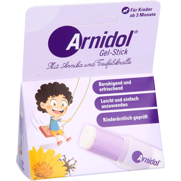 Arnidol Gel-Stick zur Schmerzlinderung von blauen Flecken, 15 g Plume