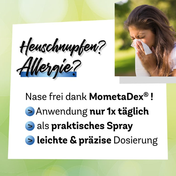 MometaDex 50 μg/Sprühstoß Nasenspray Suspension bei Heuschnupfen, 10 ml Spray