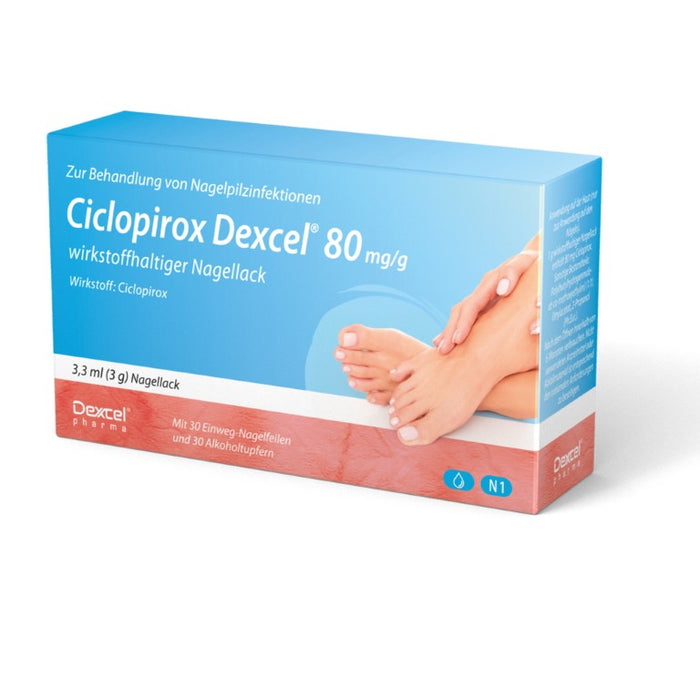 Ciclopirox Dexcel 80 mg/g Lösung wirkstoffhaltiger Nagellack bei Nagelpilzinfektionen, 3.3 ml Vernis à ongles contenant une substance active