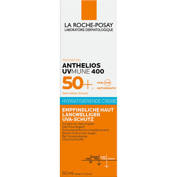 LA ROCHE-POSAY Anthelios Hydratisierende Creme UVMune 400 LSF 50+, 50 ml Cream