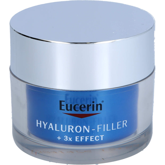 Eucerin Hyaluron-Filler und 3x Effect Feuchtigkeits-Booster Nachtpflege – Gesichtspflege mit Hyaluronsäure gegen Falten, 50 ml Creme