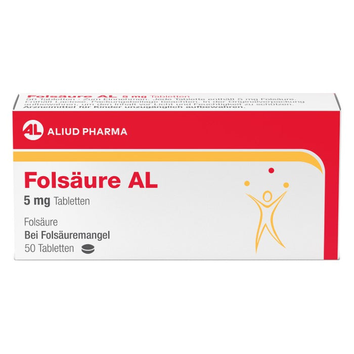 Folsäure AL 5 mg, 50 pcs. Tablets