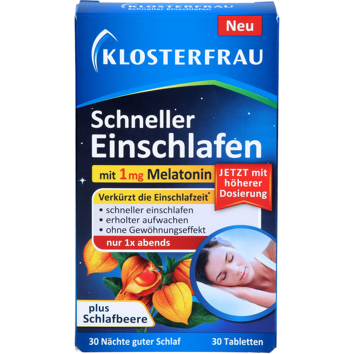 KLOSTERFRAU Schneller Einschlafen mit 1 mg Melatonin Tabletten, 30 pcs. Tablets