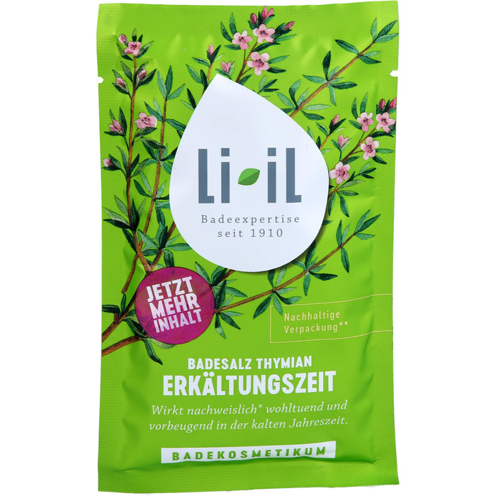 LiiL Badesalz Thymian Erkältungszeit wohltuend und vorbeugend, 80 g Bath additive