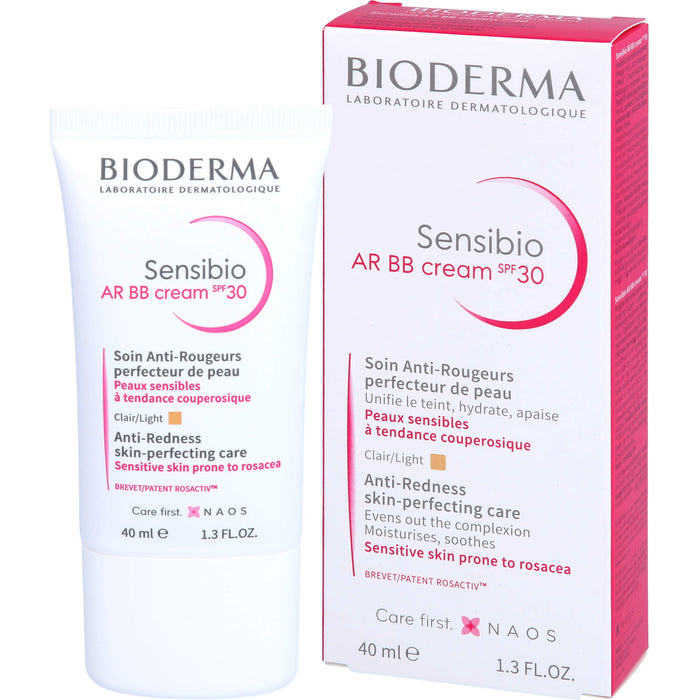 BIODERMA Sensibio AR BB Cream LSF 30 getönt bei empfindlicher, zu Rötungen neigender Haut, 40 ml Creme