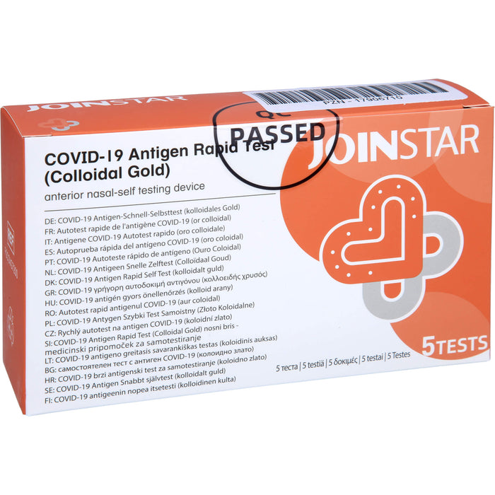 Joinstar COVID-19 Antigen Rapid Test Colloidal Gol, 5 St. Teststreifen