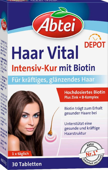 Abtei Haar Vital Depot Intensiv-Kur mit Biotin Tabletten, 30 pcs. Tablets