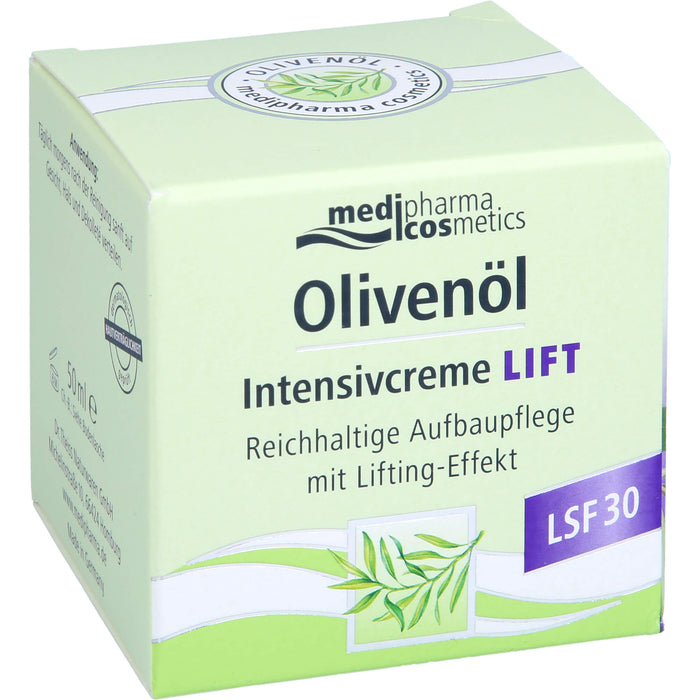 medipharma cosmetics Olivenöl Intensivcreme Lift LSF 30, 50 ml Crème