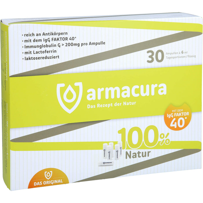 Armacura Lösung auf Colostrumbasis speziell zur Unterstützung des Immunsystems, 30 pcs. Ampoules