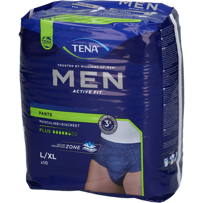 TENA Men Act.Fit Inkontinenz Pants Plus L/XL blau, 10 St