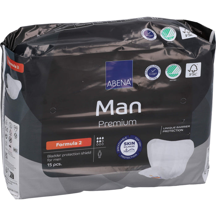 ABENA Man Premium Formula 2 Inkontinenzeinlagen, 15 pc Dépôts