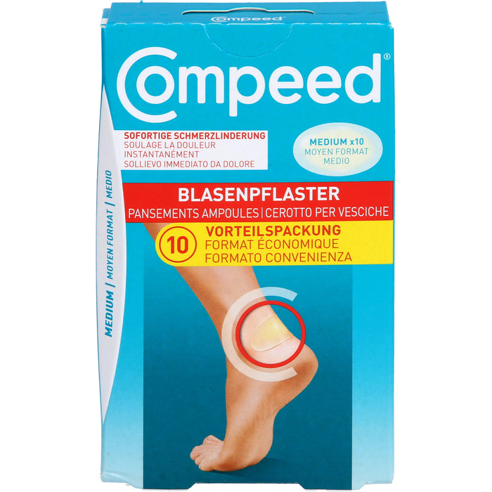 COMPEED Blasenpflaster Medium für sofortige Schmerzlinderung, 10 St. Pflaster