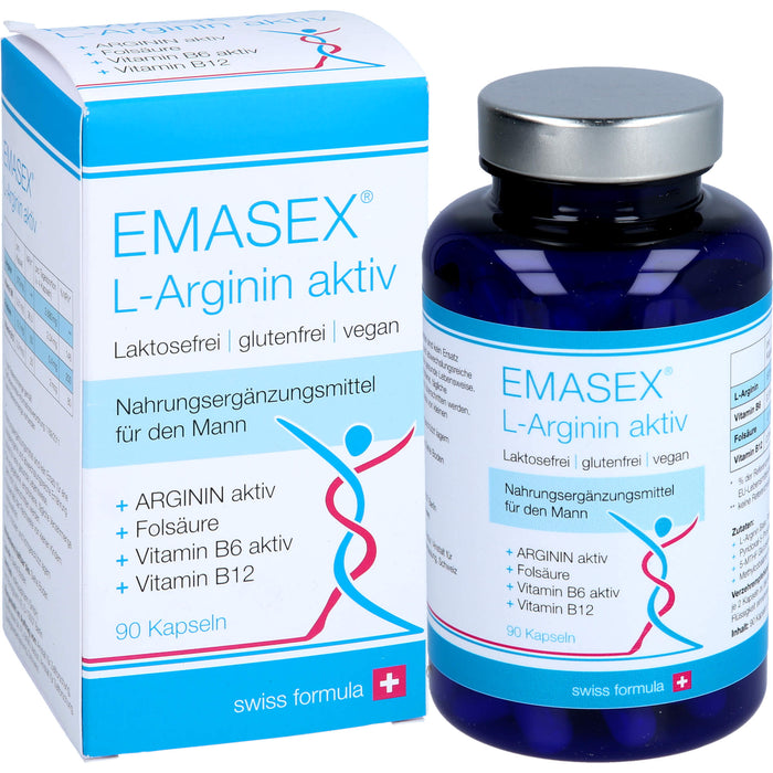 EMASEX L-Arginin aktiv Kapseln, 90 St KAP