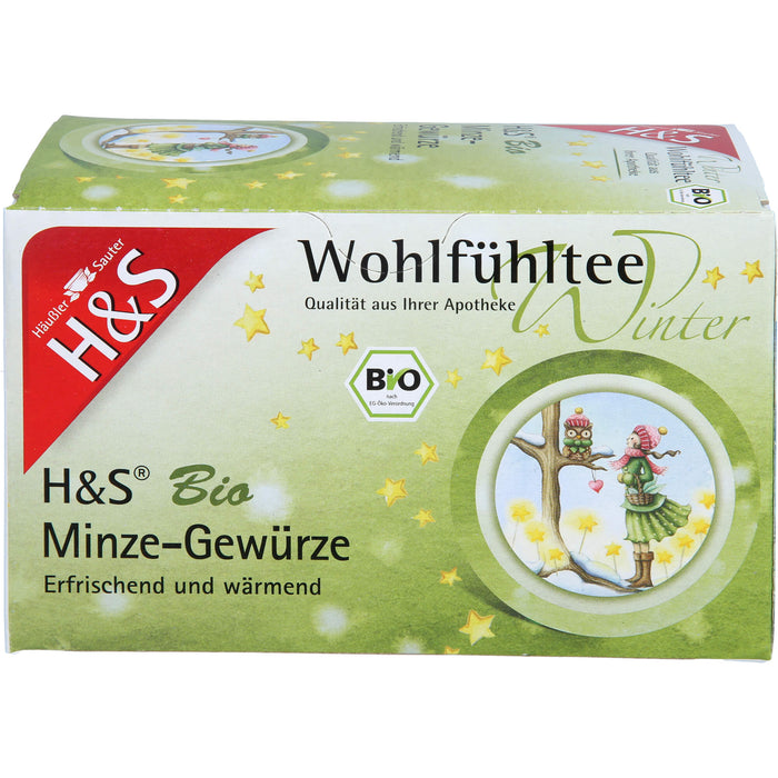 H&S Wintertee Bio Minze-Gewürze, 20X2.0 g FBE