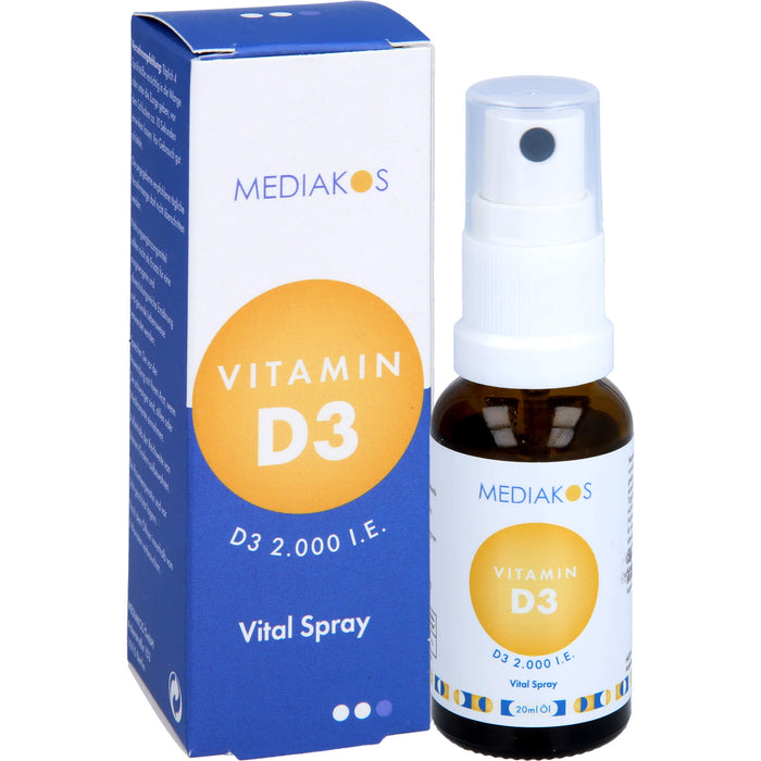 Vitamin D3 2,000 I.E. Mediakos Vital Spray, 20 ml SPR