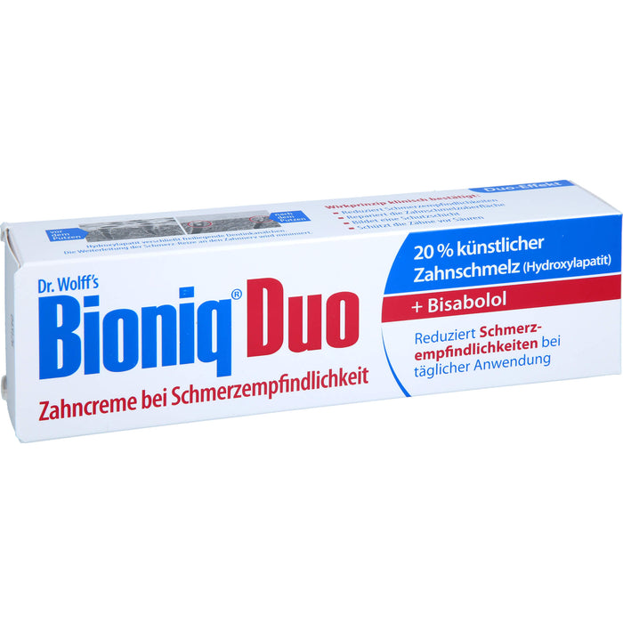 Bioniq Zahncreme Duo Schutz bei schmerzempfindlichen Zähnen, 75 ml Toothpaste
