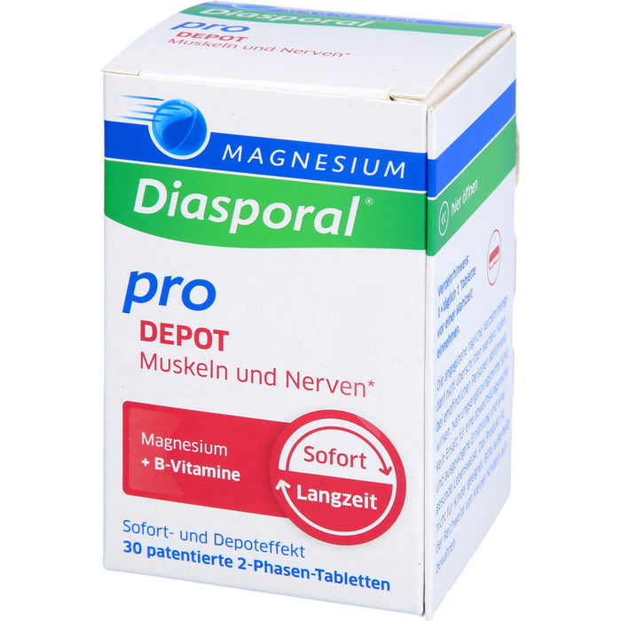 Magnesium-Diasporal Pro Depot Tabletten für  Muskeln und Nerven, 30 pc Tablettes