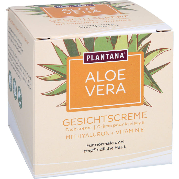 Plantana AloeVera Gesichtscreme Hyaluron & Vita.-E, 50 ml CRE