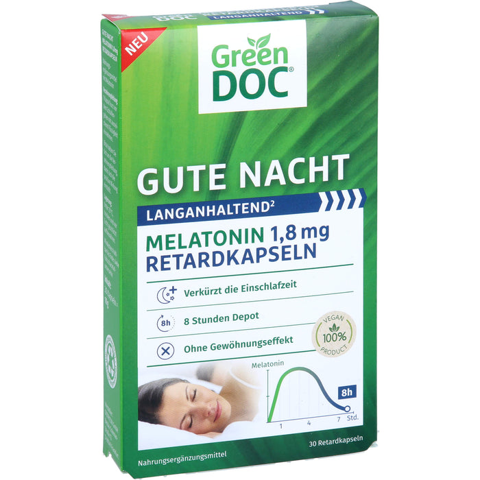 GreenDoc Melatonin 1,8 mg Retardkapseln, 30 St REK