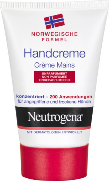 Neutrogena norwegische Form konzentrierte unparfümierte Handcreme für extrem trockene, rissige Hände, 50 ml Crème