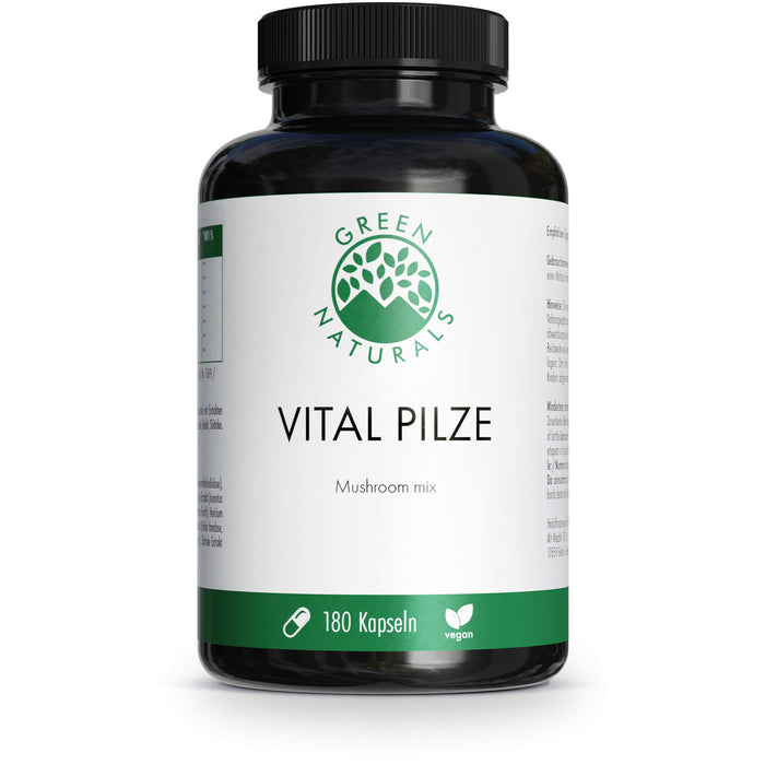 GREEN NATURALS Vital Pilze Cordyceps Reishi vegan, 180 St KAP