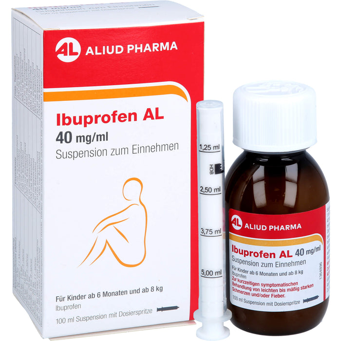 Ibuprofen AL 40 mg/ml Suspension zum Einnehmen, 100 ml Solution