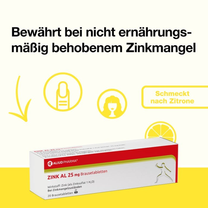 Zink AL 25 mg Brausetabletten, 20 pc Tablettes