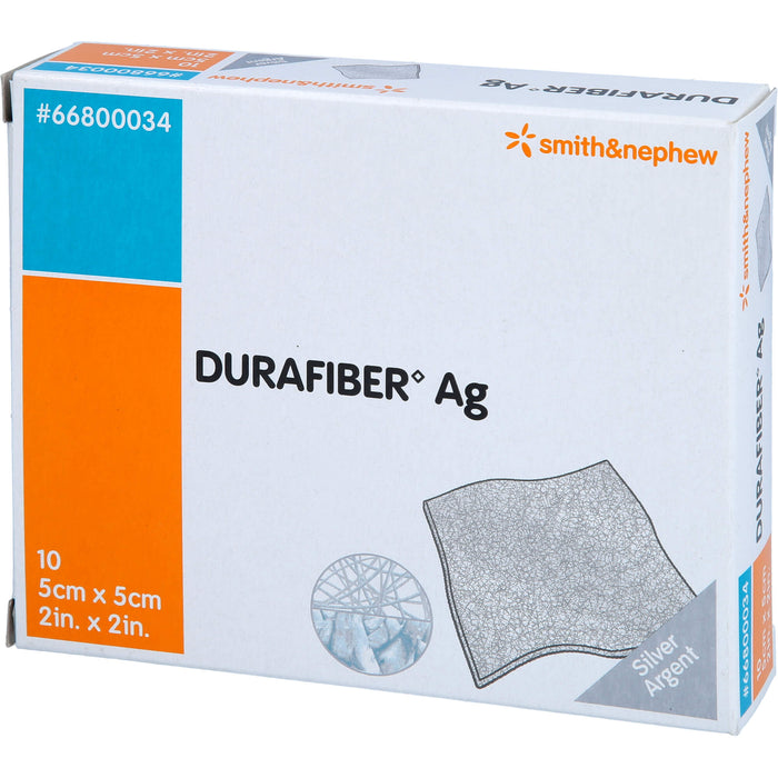 DURAFIBER Ag 5x5 cm Verband, 10 St VER