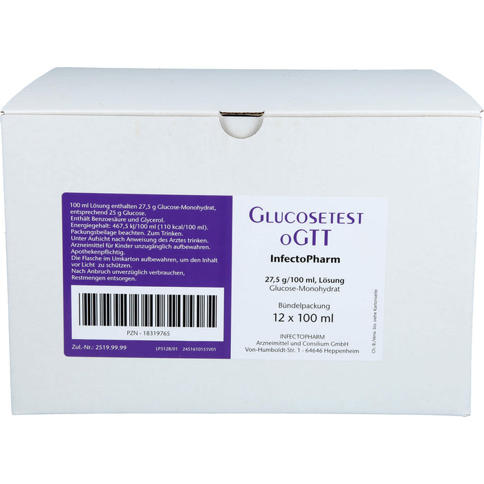 Glucosetest Ogtt 27.5g/100, 12X100 ml LSE