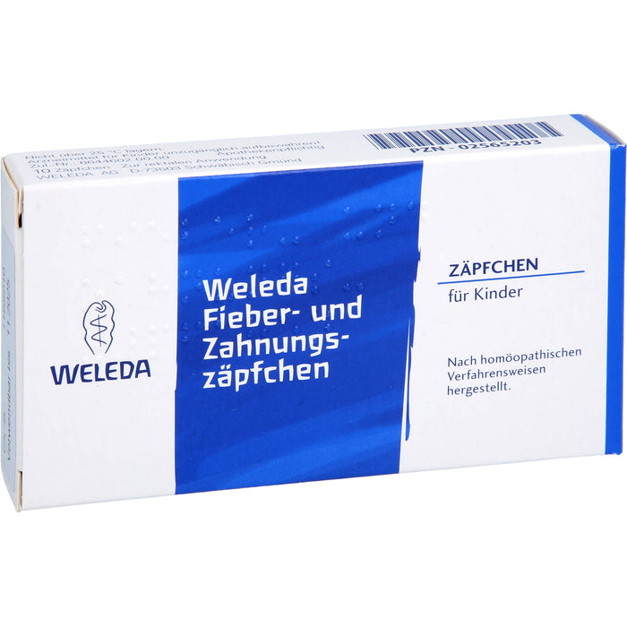 Weleda Fieber- und Zahnungszäpfchen, 10 pcs. Suppositories