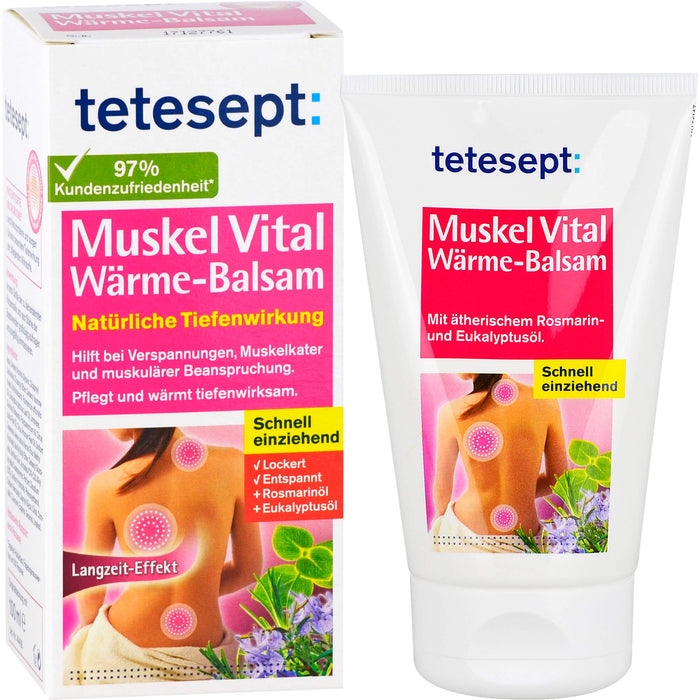 tetesept: Muskel Vital Wärme-Balsam schnell einziehend, 100 g Cream