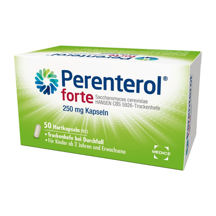 Perenterol forte 250 mg Kapseln Trockenhefe bei Durchfall, 50 St. Kapseln