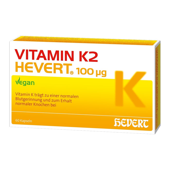 Vitamin K2 Hevert 100 µg für normale Knochen und Blutgerinnung, 60 St. Kapseln