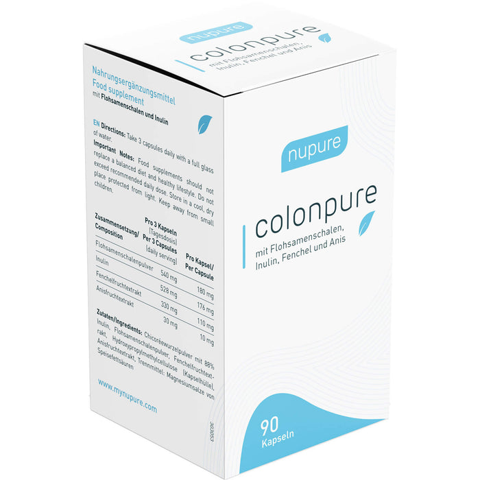 nupure colonpure mit Flohsamenschalen und Inulin, 90 St KAP