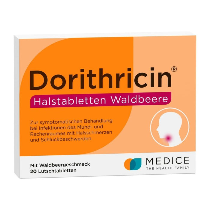 Dorithricin Halstabletten Waldbeere, 20 St. Tabletten