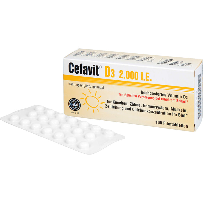 Cefavit D3 2,000 I.E., 100 pc Tablettes