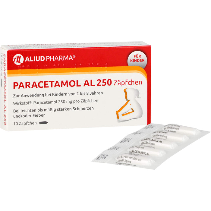 Paracetamol AL 250 Zäpfchen, 10 pc Suppositoires