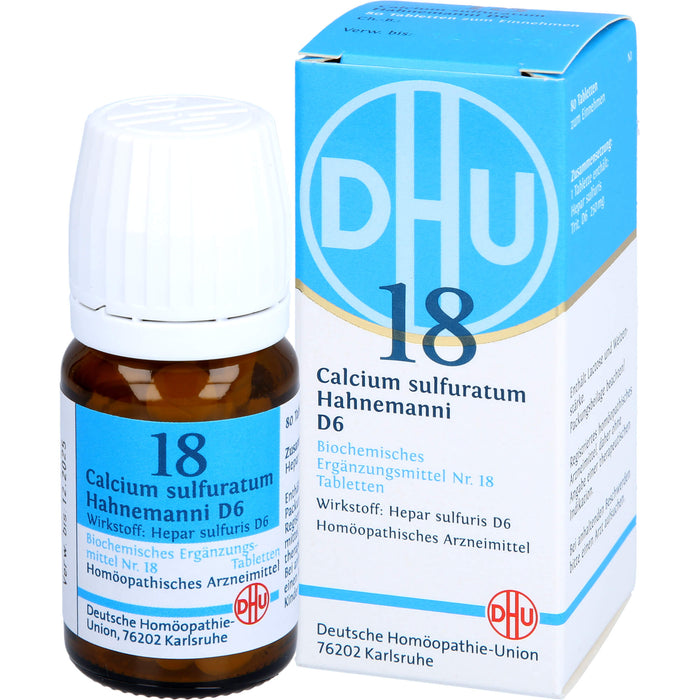 DHU Biochemie  18 Calcium sulfuratum Hahnemanni D6 Tabletten, 80 pcs. Tablets