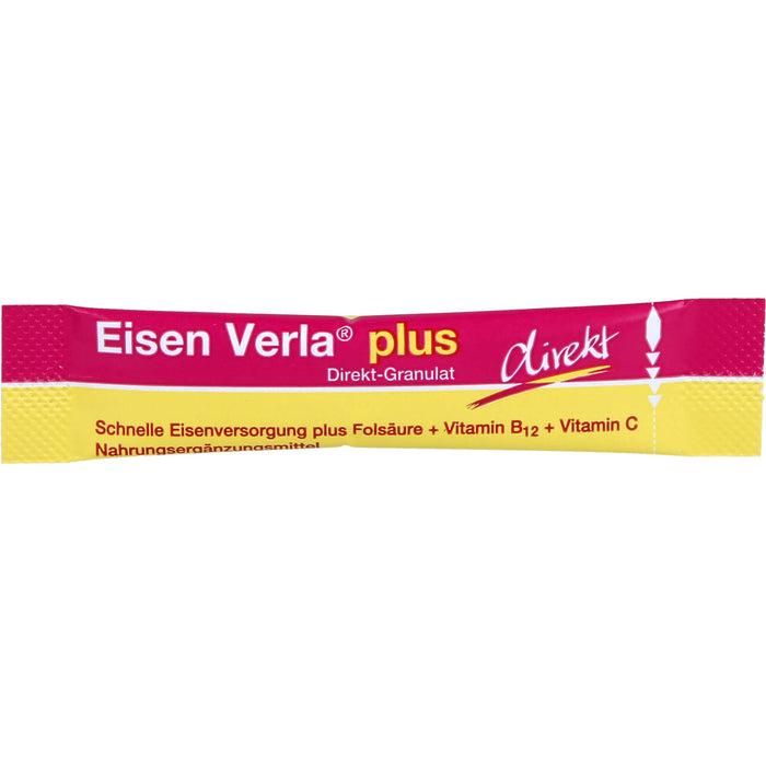 Eisen Verla plus Direkt-Granulat Sticks für gesunde Blutbildung, 30 pc Sachets
