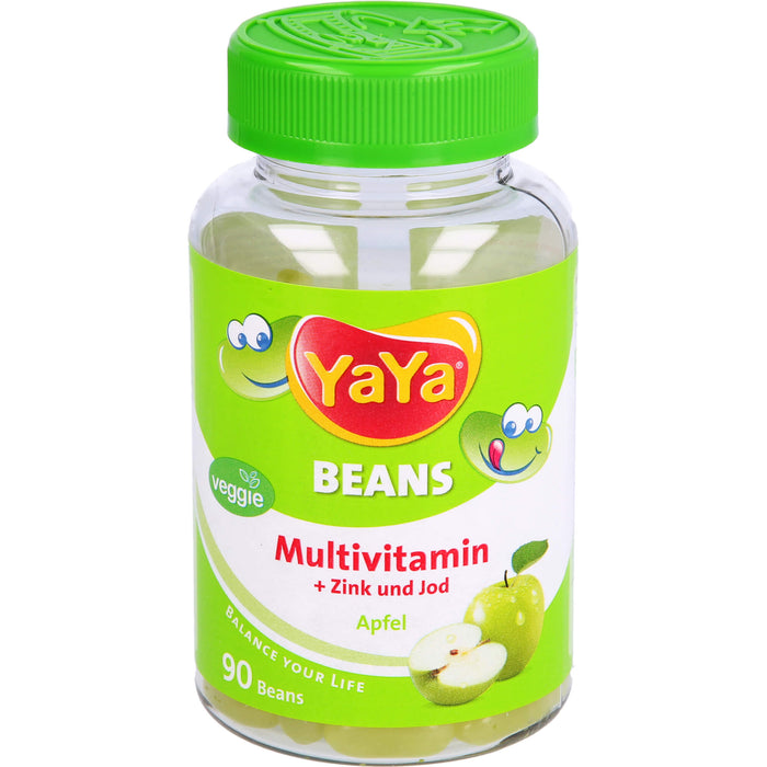 YaYa Beans Multivitamin + Zink und Jod Apfel, 90 pc Dragées